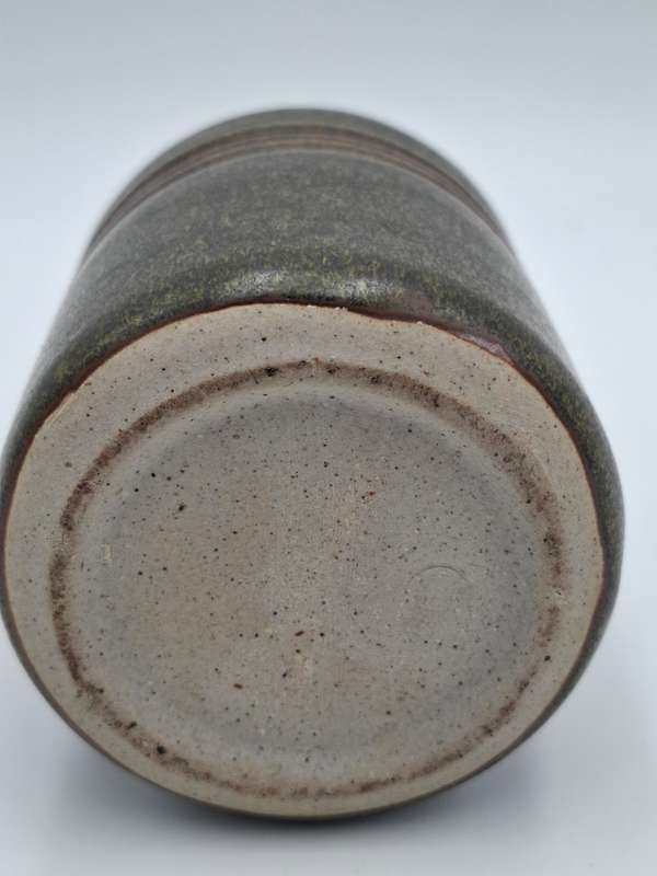 Vintage Pottery Jug - Deep Olive Green - For Olive Oil/Salad Dressing or Sauces