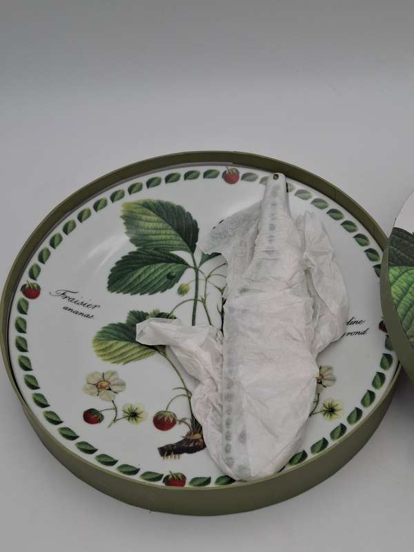 Porcelaib Cake Plate and Server - Boxed Pierre Antoine Poiteau Collection - Botanist Range