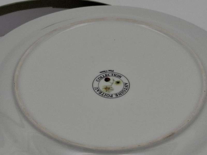 Porcelaib Cake Plate and Server - Boxed Pierre Antoine Poiteau Collection - Botanist Range