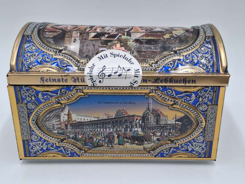 Vintage German Gingerbread Musical Tin