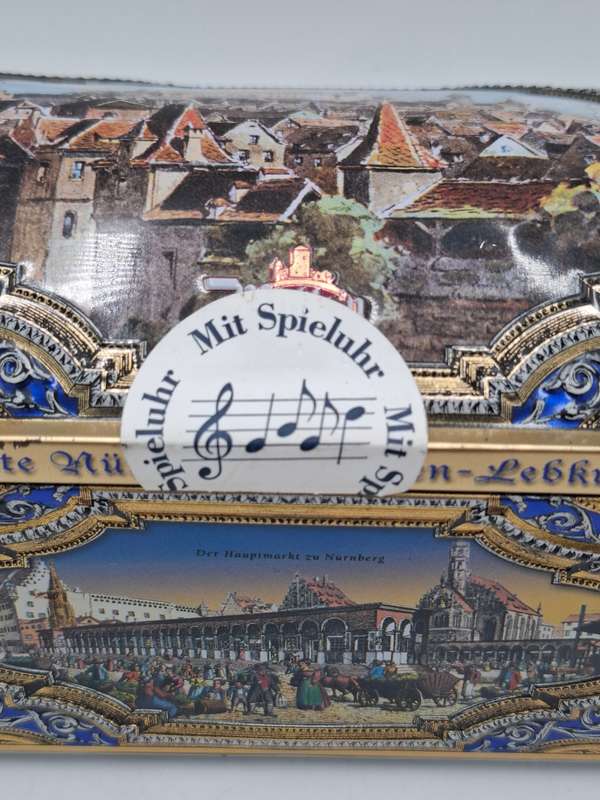 Vintage German Gingerbread Musical Tin