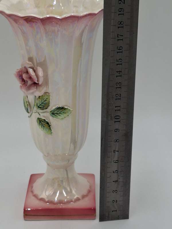 Vintage Norcrest Pink Iridescent Vase - Mid-Century - Great Condition