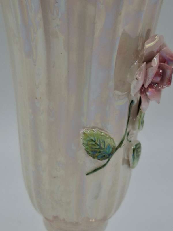 Vintage Norcrest Pink Iridescent Vase - Mid-Century - Great Condition