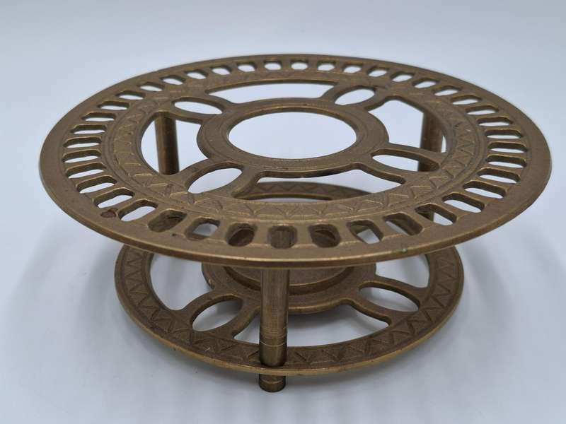 Vintage Brass Teapot Warmer Trivet - 16cm diameter