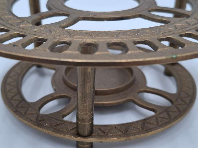 Vintage Brass Teapot Warmer Trivet - 16cm diameter