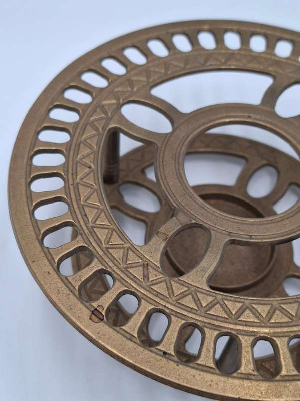 Vintage Brass Teapot Warmer Trivet - 16cm diameter