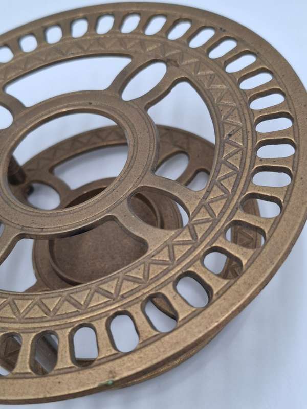 Vintage Brass Teapot Warmer Trivet - 16cm diameter