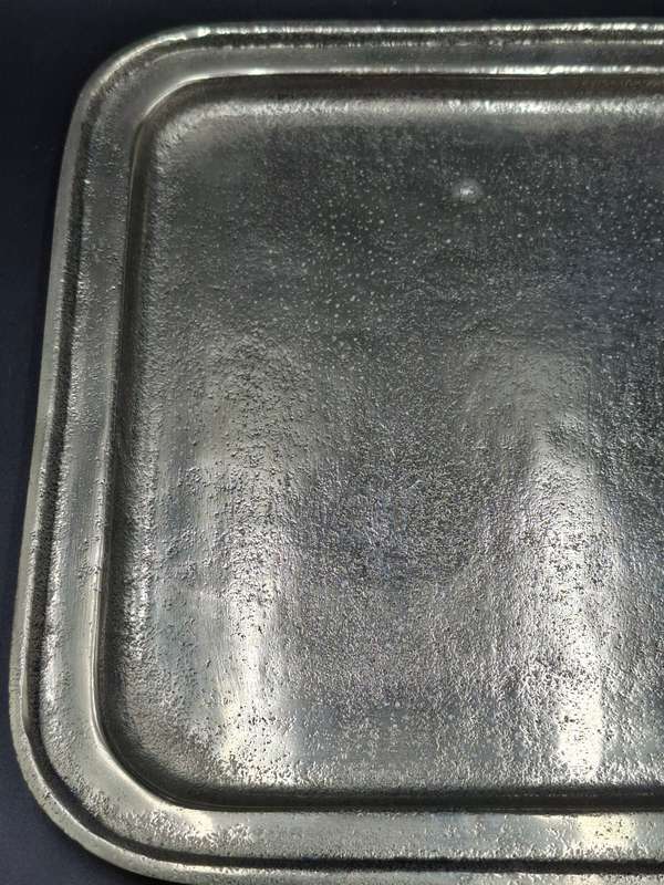 Vintage Regula Serving Trays x 2 - Heavy Cast Aluminium  - 26.5cm L x 26.5cm W - made in Italy