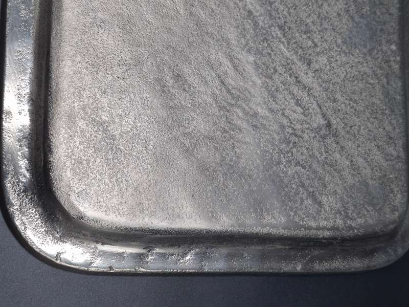 Vintage Regula Serving Trays x 2 - Heavy Cast Aluminium  - 26.5cm L x 26.5cm W - made in Italy