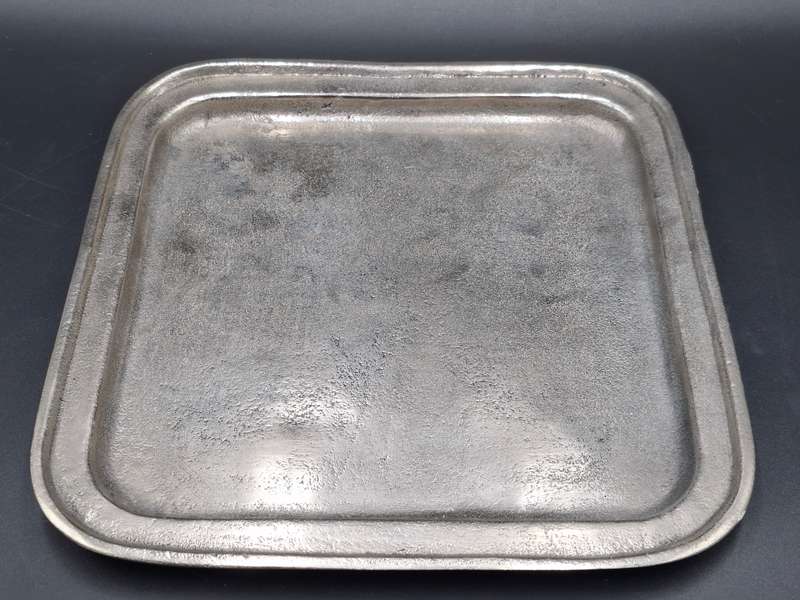 Vintage Regula Serving Trays x 2 - Heavy Cast Aluminium  - 26.5cm L x 26.5cm W - made in Italy