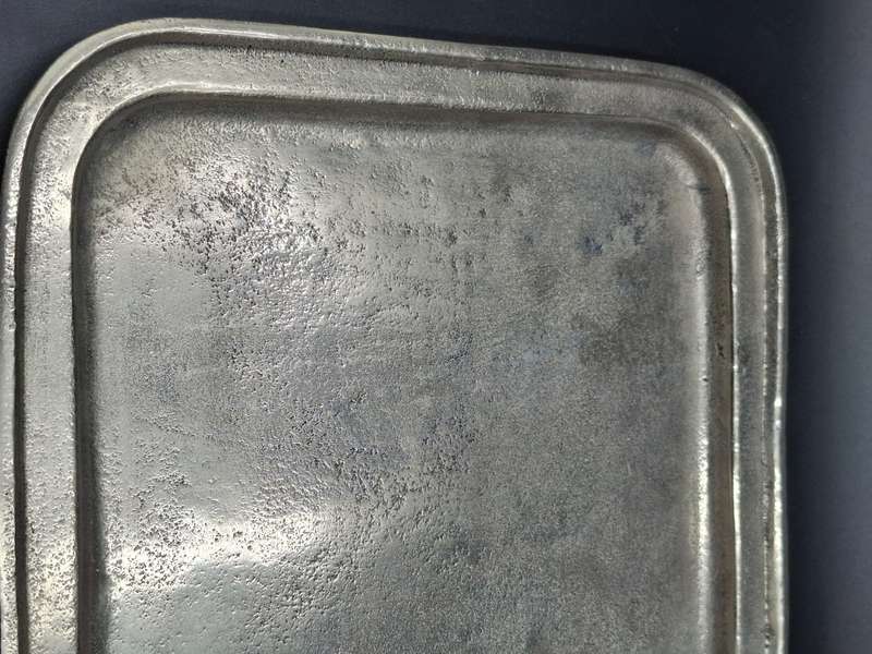 Vintage Regula Serving Trays x 2 - Heavy Cast Aluminium  - 26.5cm L x 26.5cm W - made in Italy