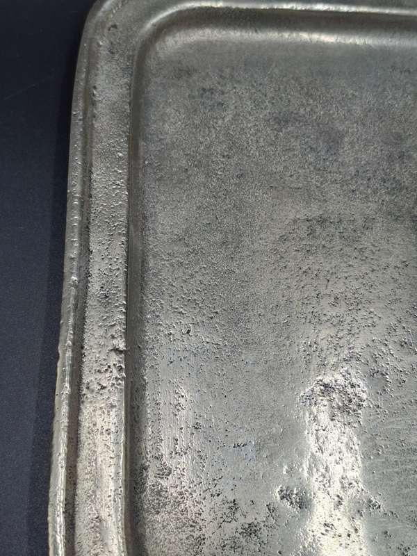 Vintage Regula Serving Trays x 2 - Heavy Cast Aluminium  - 26.5cm L x 26.5cm W - made in Italy