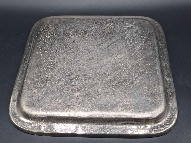 Vintage Regula Serving Trays x 2 - Heavy Cast Aluminium  - 26.5cm L x 26.5cm W - made in Italy