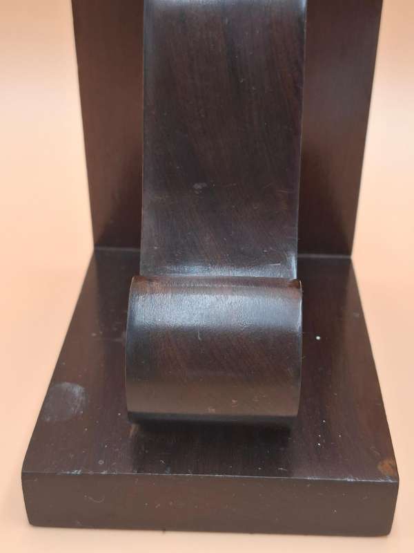 Vintage Pair of Wooden Scroll Book Rests