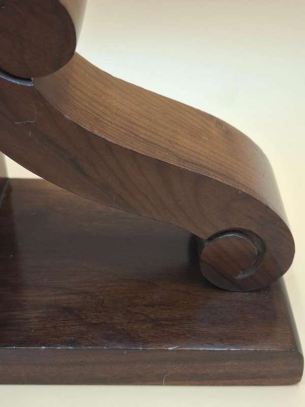 Vintage Pair of Wooden Scroll Book Rests