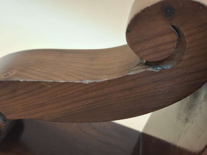 Vintage Pair of Wooden Scroll Book Rests