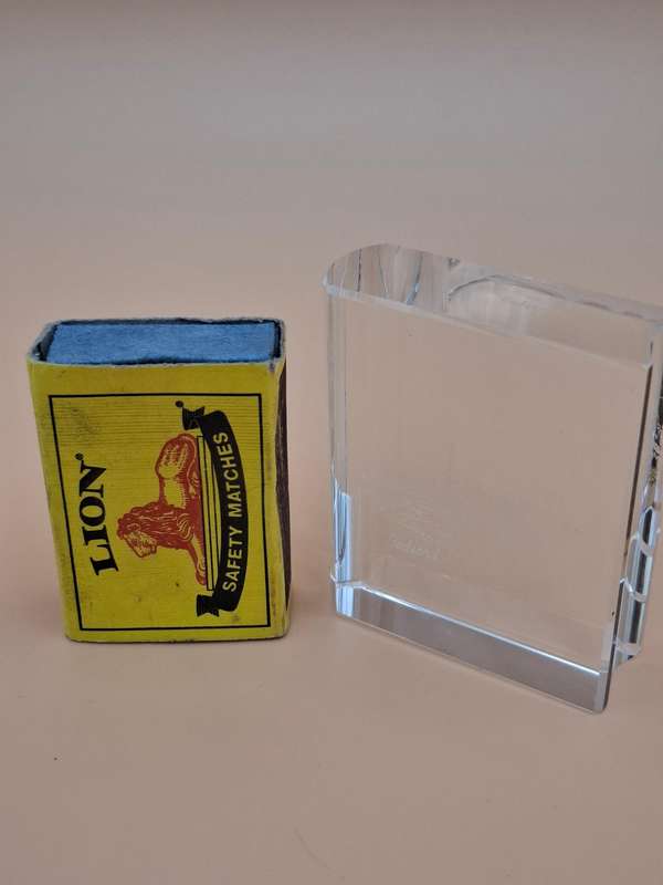 Vintage Crystal Book Shaped Paperweight - Perfect Condition