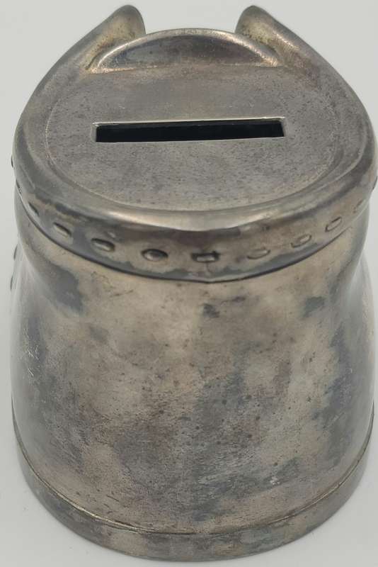 Vintage Silver Plated Baby Bootie Shoe Money Box - Great Condition