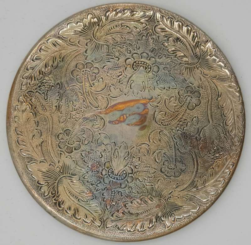 Vintage Silver Plated Drinks Placemats x 6 & Larger Placemat x 1 - Aged Patina