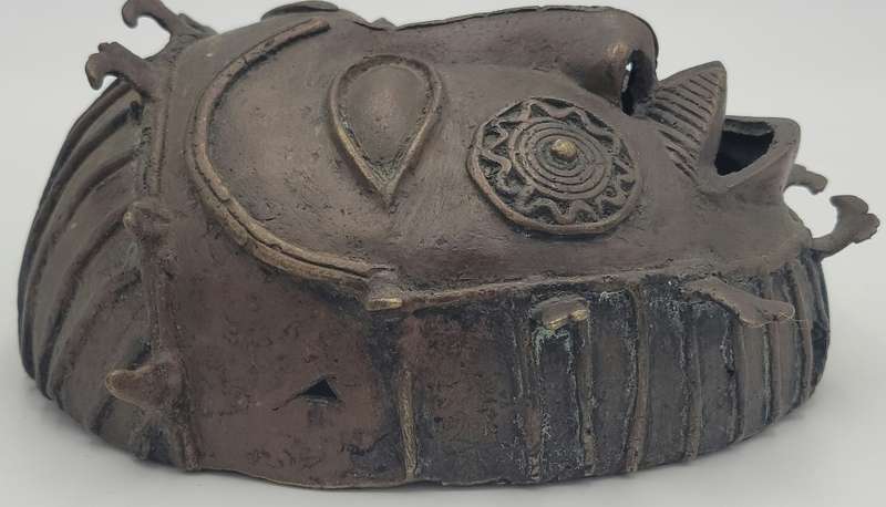 Antique African Bronze Mask - likely from West Africa - Rare Find