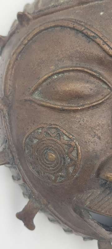 Antique African Bronze Mask - likely from West Africa - Rare Find