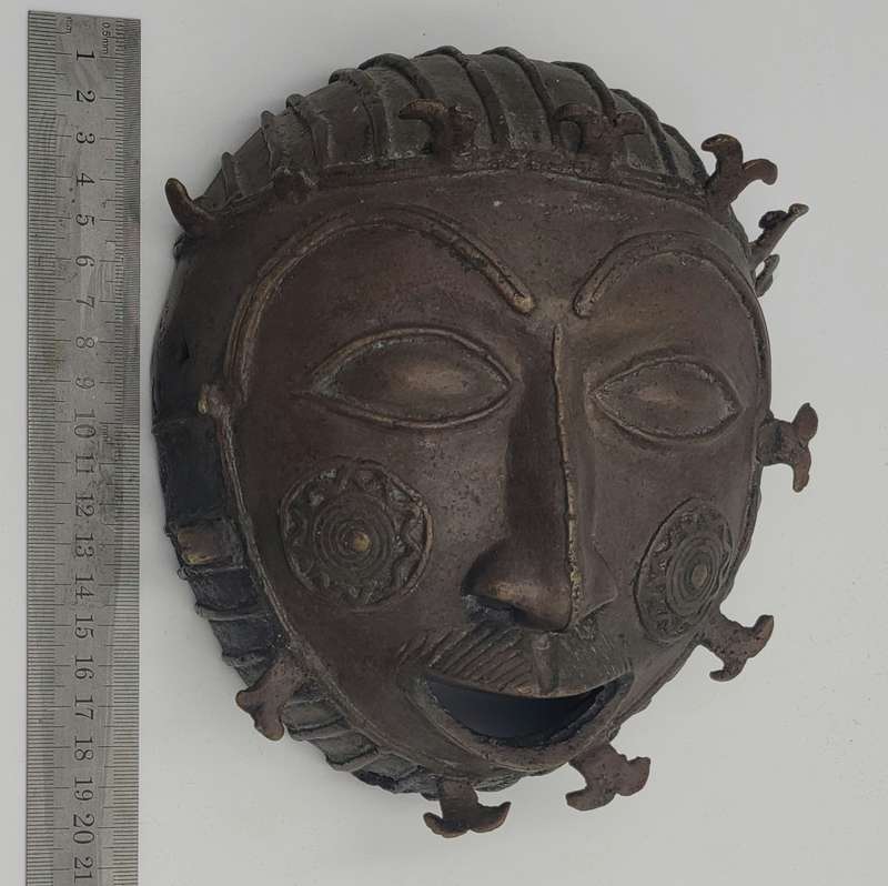 Antique African Bronze Mask - likely from West Africa - Rare Find