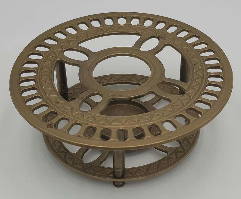 Vintage Brass Teapot Warmer Trivet - 16cm diameter