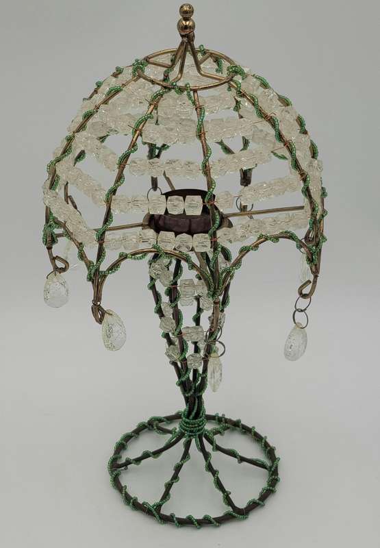Beaded Lamp Tealight Candle Holder - Lovely Pattern of Light