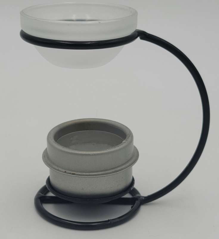 Essential oil burner - Glass Top and Metal Tealight Holder