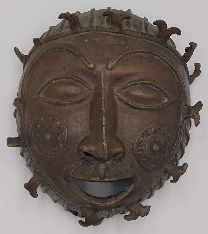 Antique African Bronze Mask - likely from West Africa - Rare Find