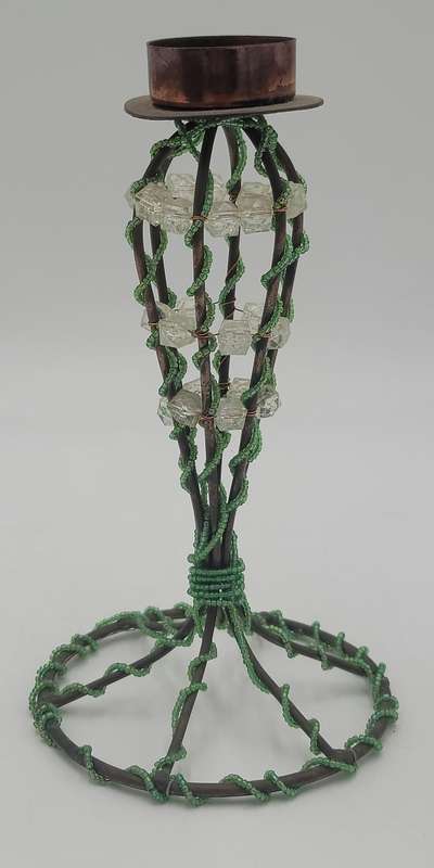 Beaded Lamp Tealight Candle Holder - Lovely Pattern of Light