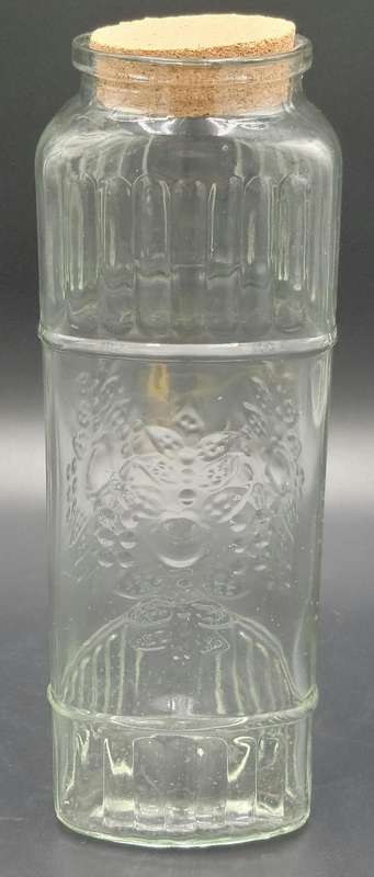 Glass Triangle Tube Shape Storage Jars with Cork Lids - 4 Jars in ascending height