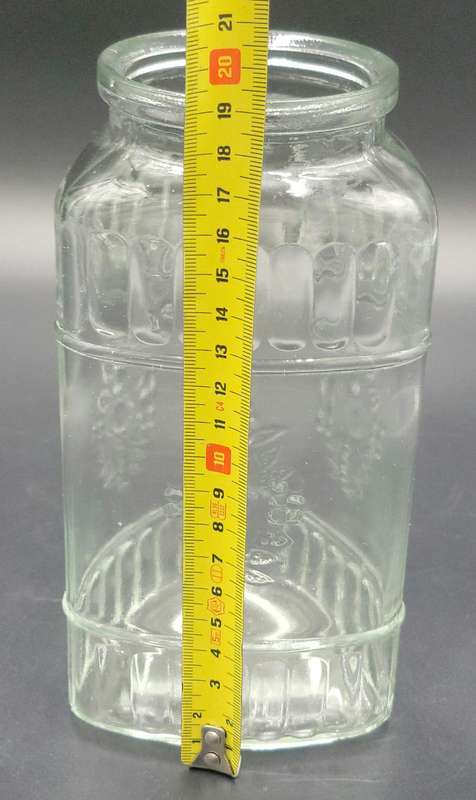Glass Triangle Tube Shape Storage Jars with Cork Lids - 4 Jars in ascending height