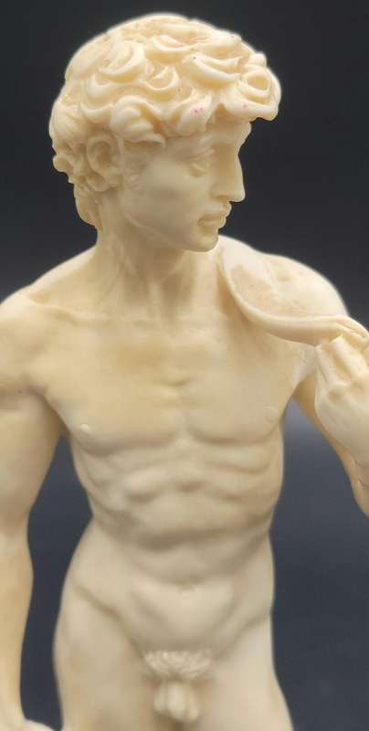 Vintage Resin Sculpture by A. Santini - Michael Angelo's David - 24.5cm H