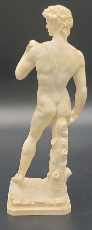 Vintage Resin Sculpture by A. Santini - Michael Angelo's David - 24.5cm H