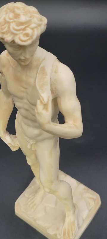 Vintage Resin Sculpture by A. Santini - Michael Angelo's David - 24.5cm H