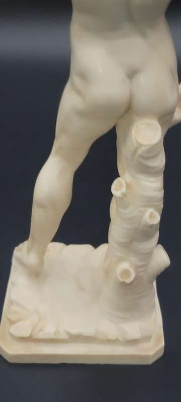 Vintage Resin Sculpture by A. Santini - Michael Angelo's David - 24.5cm H