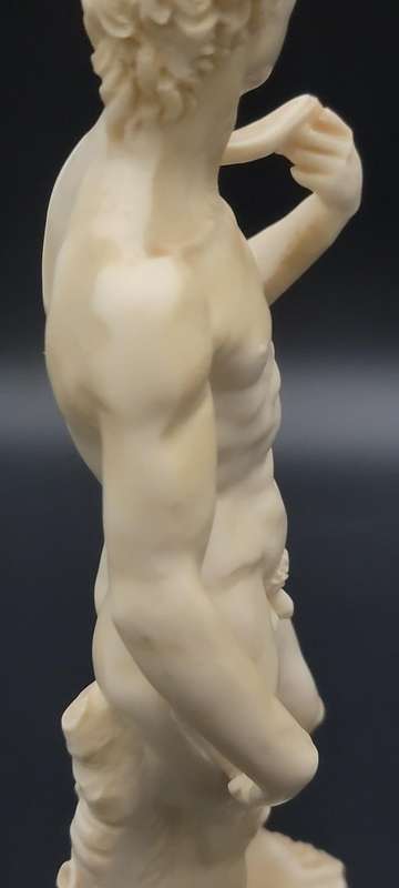 Vintage Resin Sculpture by A. Santini - Michael Angelo's David - 24.5cm H