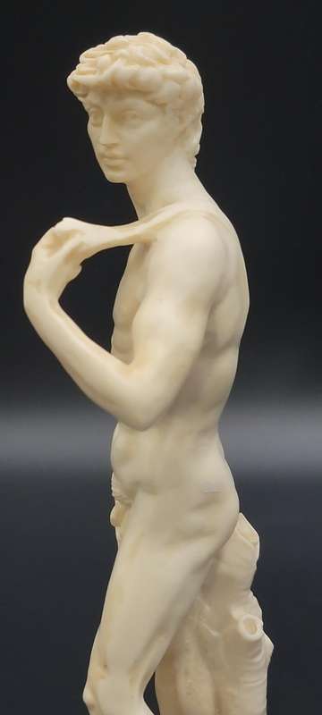 Vintage Resin Sculpture by A. Santini - Michael Angelo's David - 24.5cm H