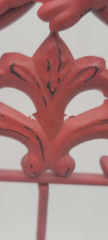Vintage Red Rooster Metal Recipe Book Stand - Vibrant Colour - Lovely Boho Style