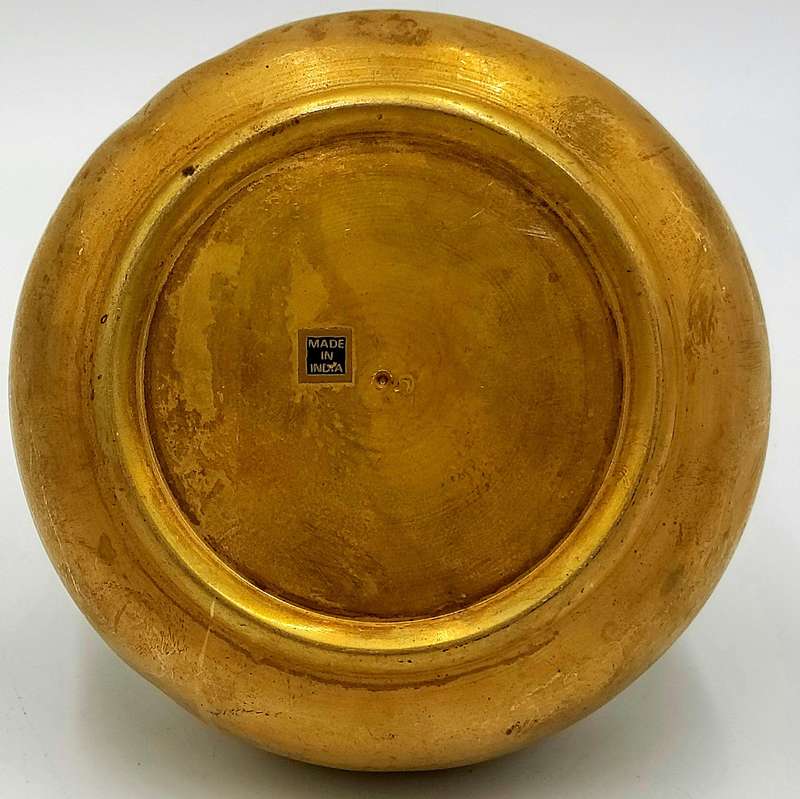 Vintage Heavy Indian Brass Trio - Water Vase/Pot, Jug & Basket - Traditional & Beautiful Colour
