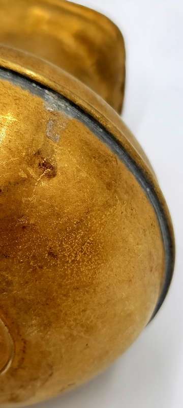 Vintage Heavy Indian Brass Trio - Water Vase/Pot, Jug & Basket - Traditional & Beautiful Colour