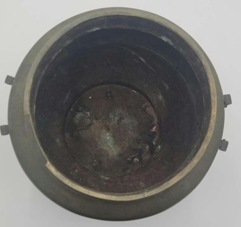Antique Cast Brass Gadur Vessel with Lid - 51.5cm H - Intricate Inlaywork  - Rare find