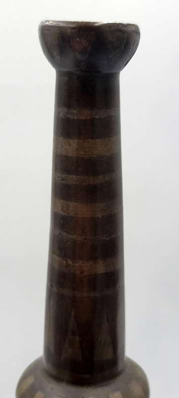 Antique Cast Brass Gadur Vessel with Lid - 51.5cm H - Intricate Inlaywork  - Rare find