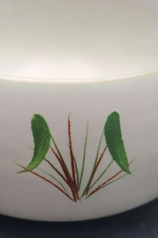 6 x Denby Greenwheat lidded soup bowls by Denby Pottery - Hand-painted, rich green glaze