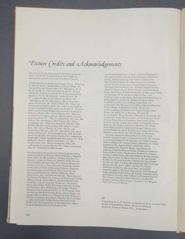 Foods of the World - The Cooking of Germany by Nika Standen Hazelton - Series of 13 collectables