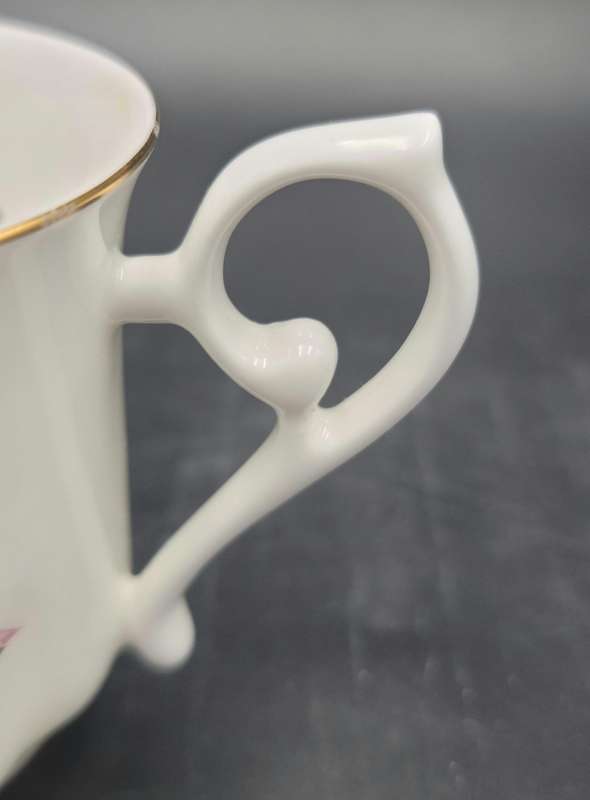 Vintage Cup & Saucer with a Rose Floral Design and Gold Trim