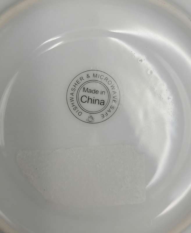 Vintage Blue & White Cup and Saucer - Floral Design