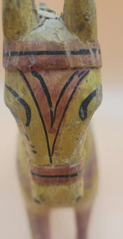 Vintage Hand Carved & Hand Painted Wooden Horse -  Indian Wedding Horse - 28cm H