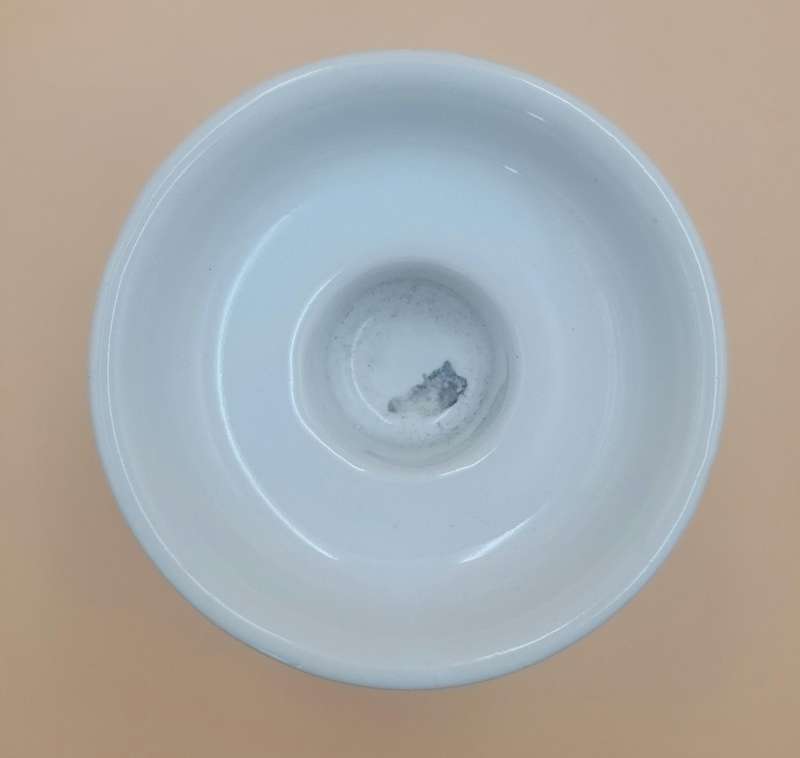 Vintage Ceramic Candle Stick with a Blue Flower